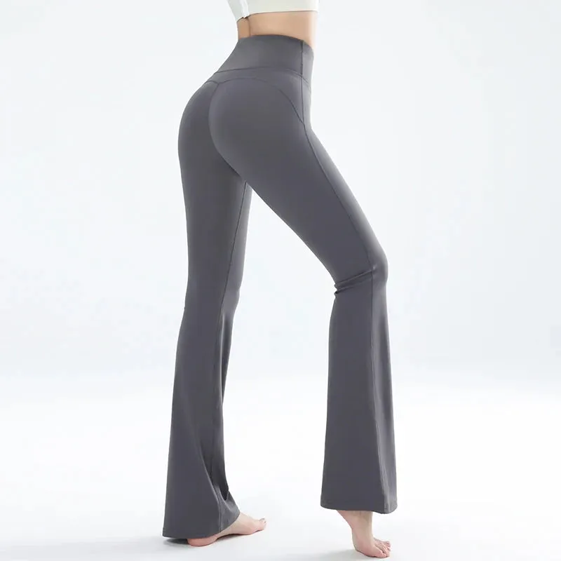 2024 Women's High Waisted Wide Leg Yoga Pants - Slim Fit, Breathable Bell Bottoms, Quick-Dry Sports Leggings