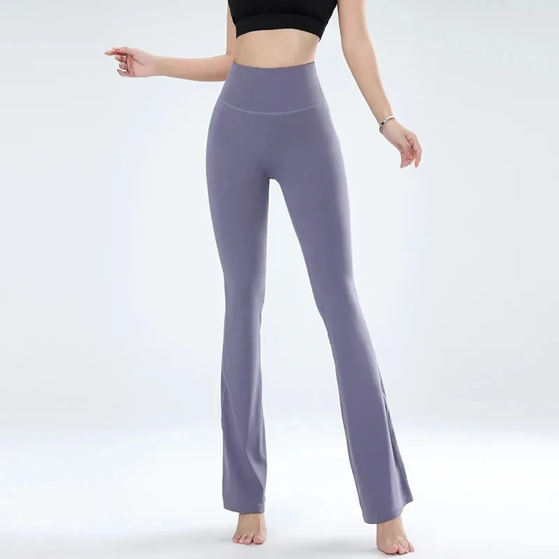 2024 Women's High Waisted Wide Leg Yoga Pants - Slim Fit, Breathable Bell Bottoms, Quick-Dry Sports Leggings