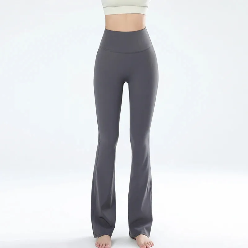2024 Women's High Waisted Wide Leg Yoga Pants - Slim Fit, Breathable Bell Bottoms, Quick-Dry Sports Leggings