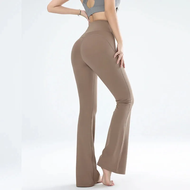 2024 Women's High Waisted Wide Leg Yoga Pants - Slim Fit, Breathable Bell Bottoms, Quick-Dry Sports Leggings
