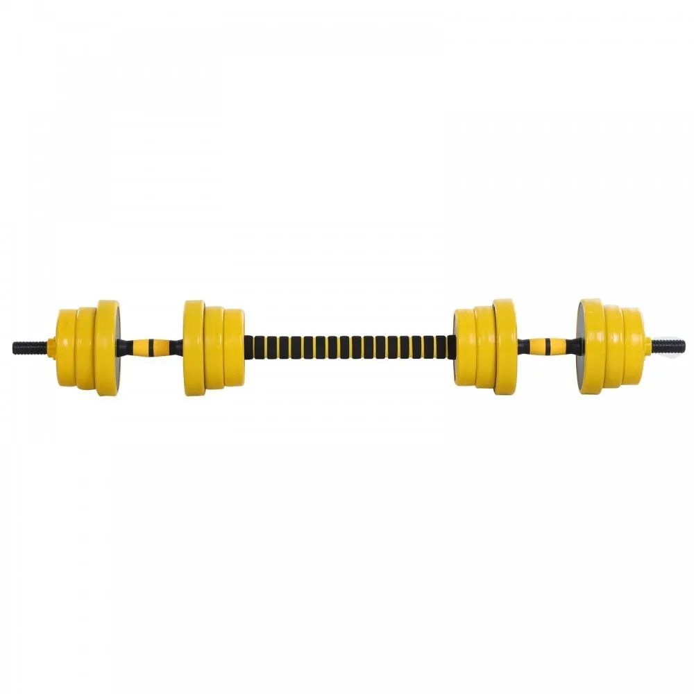 20KGS Dumbbell & Barbell  Adjustable Set Plate Bar Clamp Rod Home Gym Sports Area Exercise Ergonomic Fitness