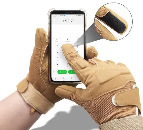 Airsoft Tactical Military Cycling Outdoor Combat Gloves Full Finger Touch Screen Size M-XL 3 Colours ATG009
