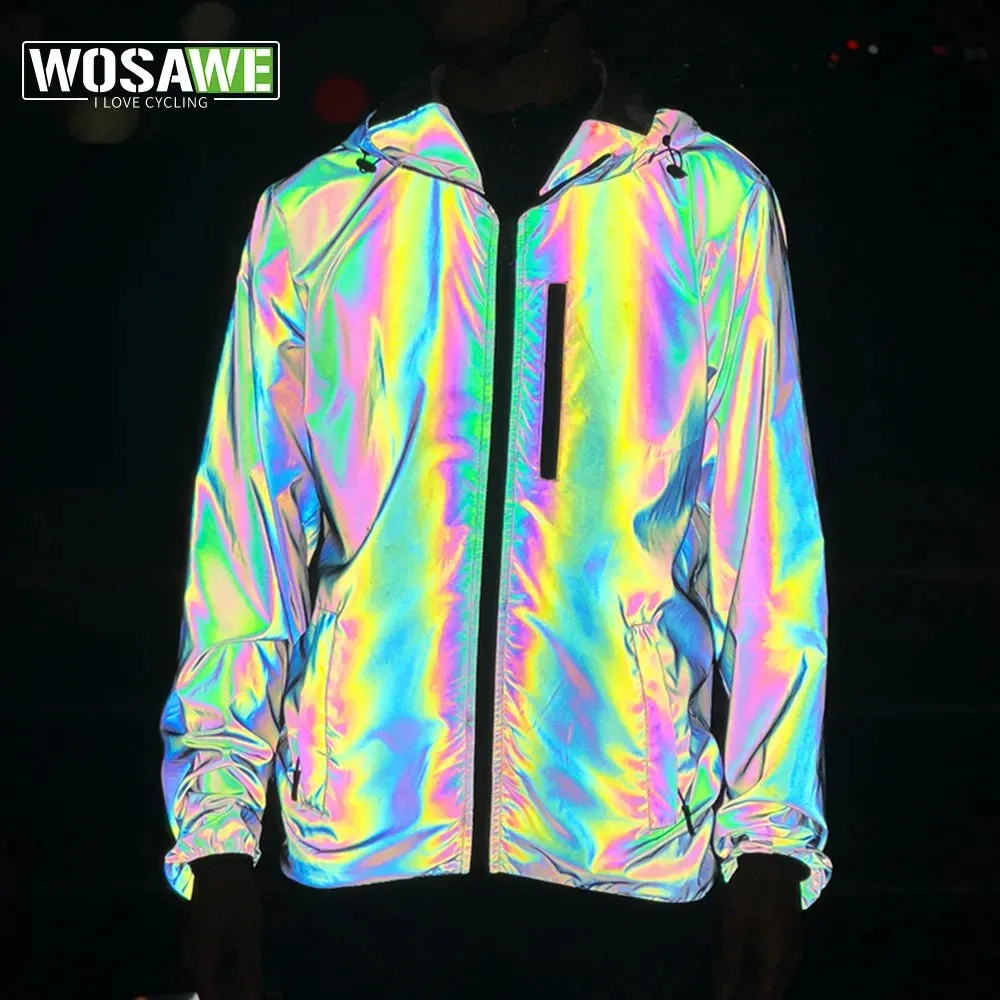 Bicycle Jacket Men Spring Summer Full Reflective Windbreaker Women Water Resistant MTB Road Bike Wear Cycling Long Jersey