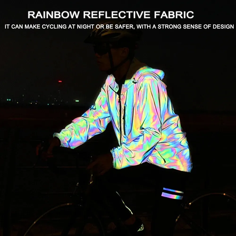 Bicycle Jacket Men Spring Summer Full Reflective Windbreaker Women Water Resistant MTB Road Bike Wear Cycling Long Jersey