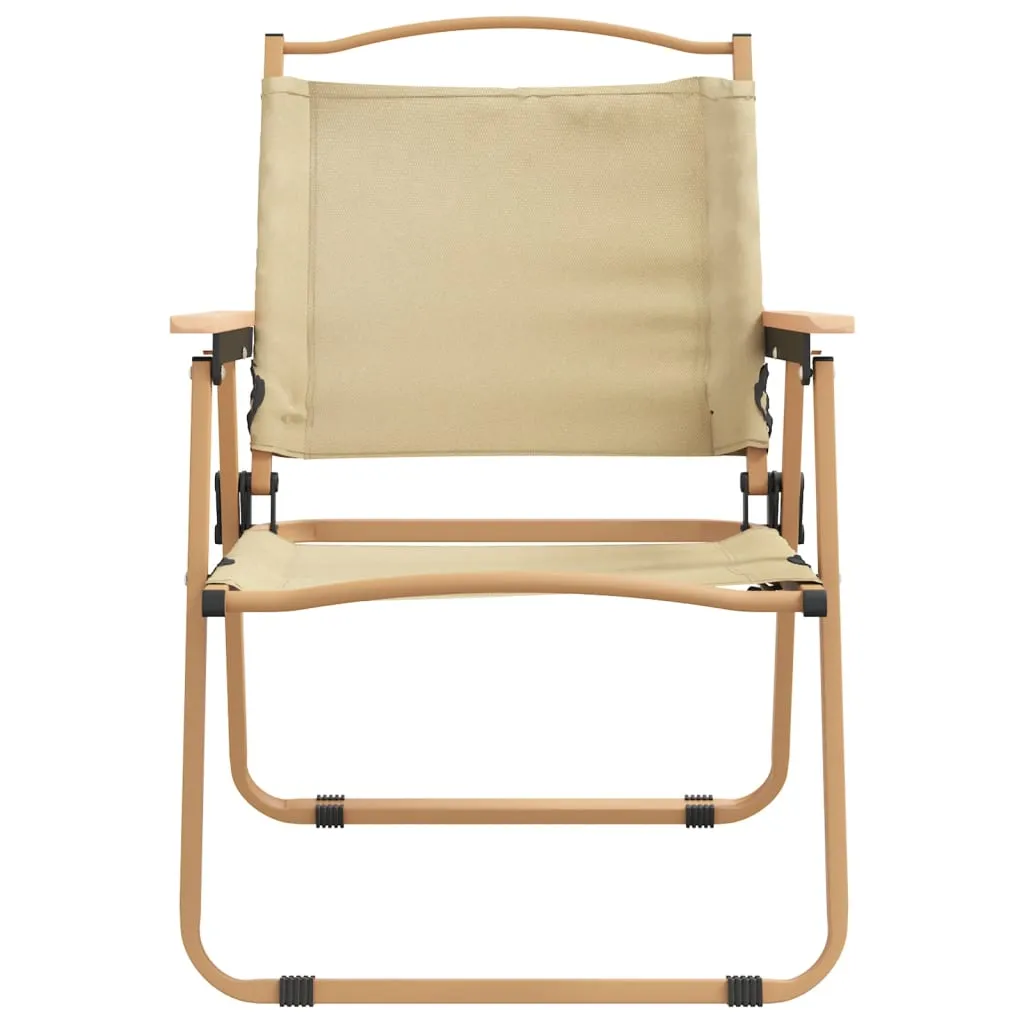 Camping Chair 2 Pcs Outdoor Folding Camping Beach Chair Oxford Fabric