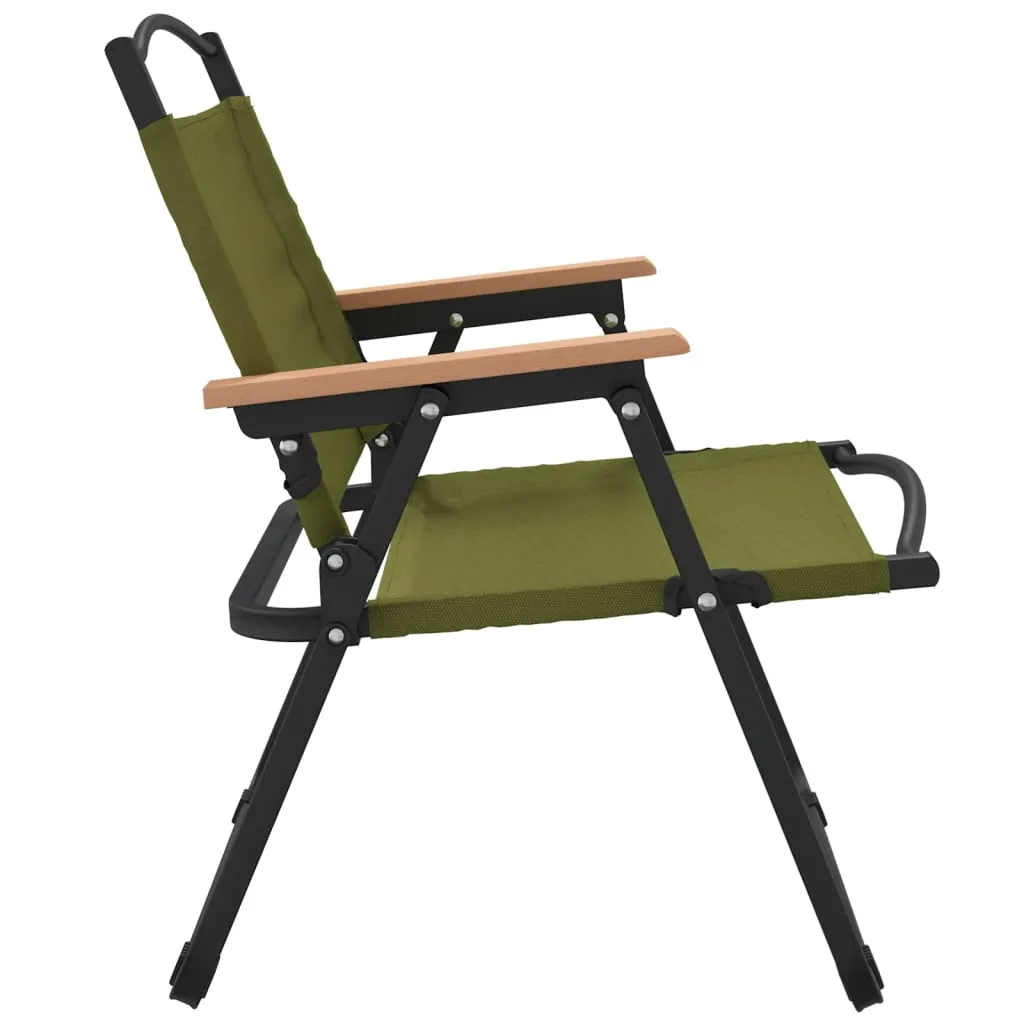 Camping Chair 2 Pcs Outdoor Folding Camping Beach Chair Oxford Fabric