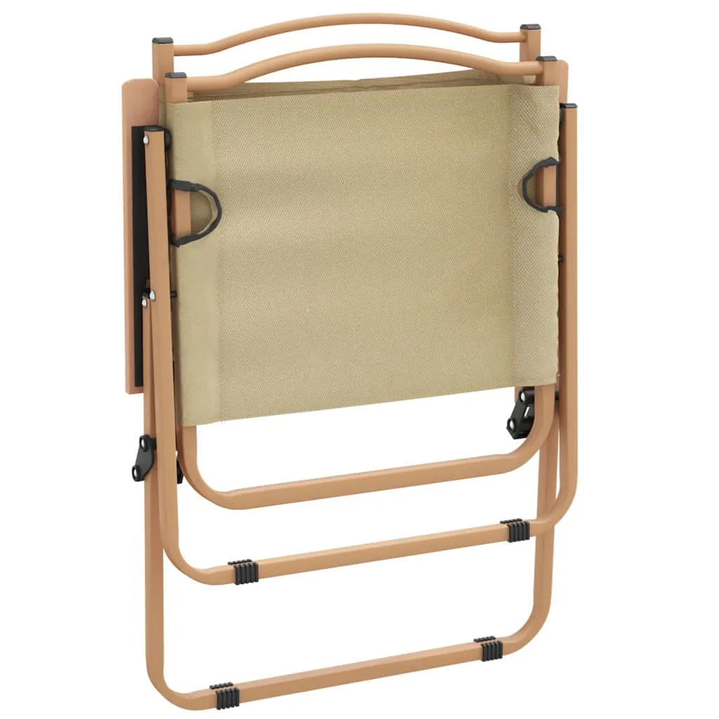 Camping Chair 2 Pcs Outdoor Folding Camping Beach Chair Oxford Fabric