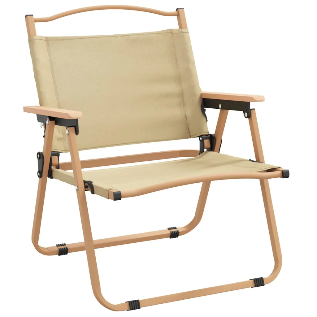 Camping Chair 2 Pcs Outdoor Folding Camping Beach Chair Oxford Fabric