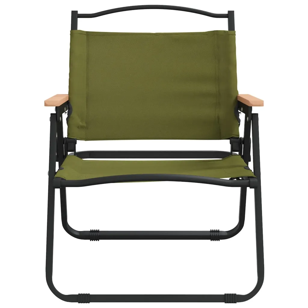Camping Chair 2 Pcs Outdoor Folding Camping Beach Chair Oxford Fabric