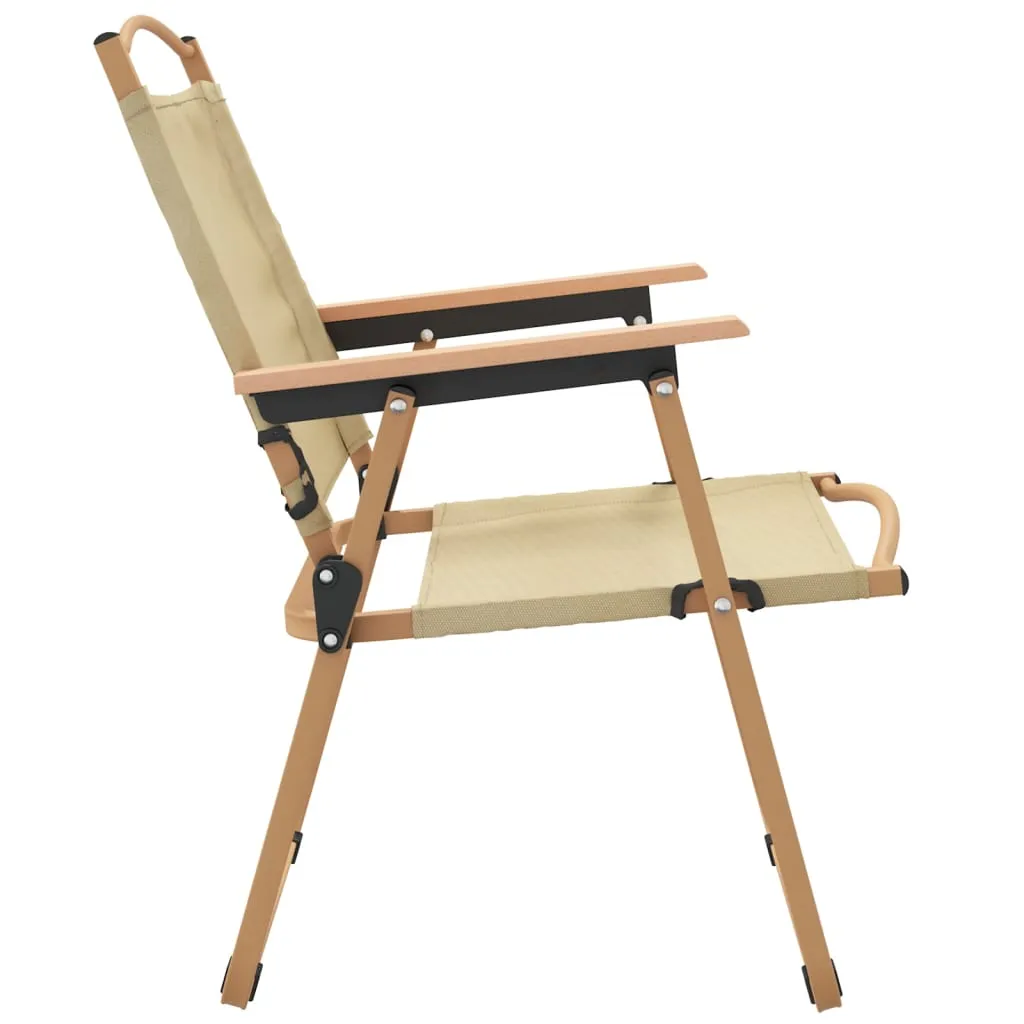 Camping Chair 2 Pcs Outdoor Folding Camping Beach Chair Oxford Fabric