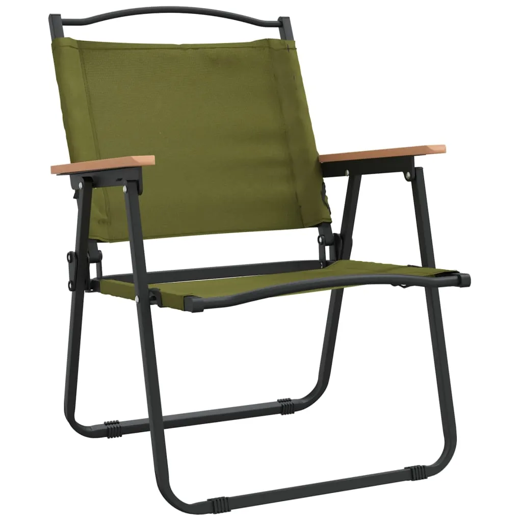 Camping Chair 2 Pcs Outdoor Folding Camping Beach Chair Oxford Fabric