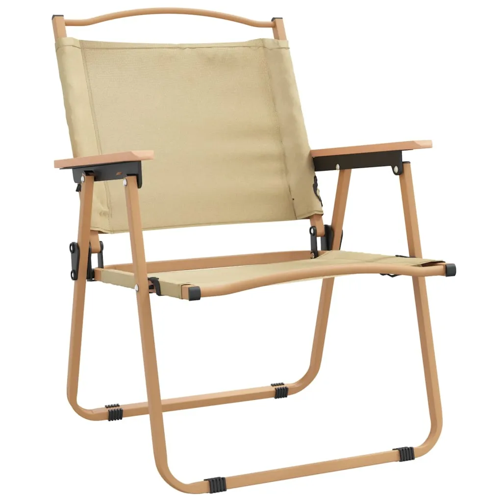 Camping Chair 2 Pcs Outdoor Folding Camping Beach Chair Oxford Fabric