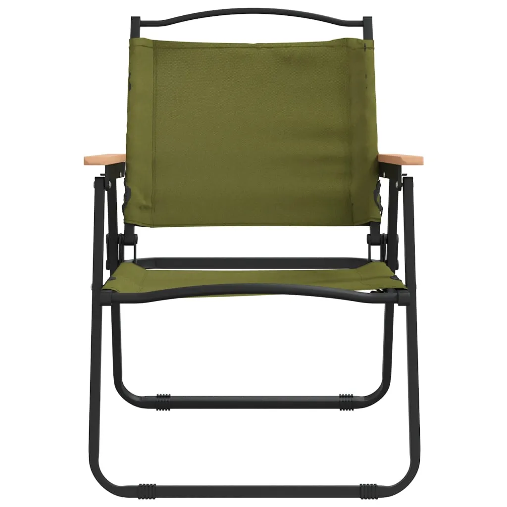 Camping Chair 2 Pcs Outdoor Folding Camping Beach Chair Oxford Fabric