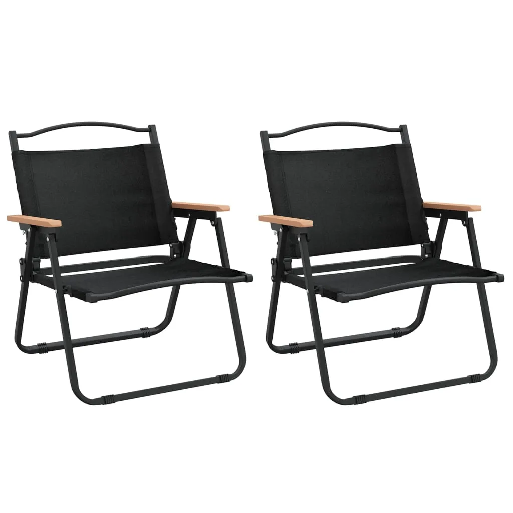 Camping Chair 2 Pcs Outdoor Folding Camping Beach Chair Oxford Fabric