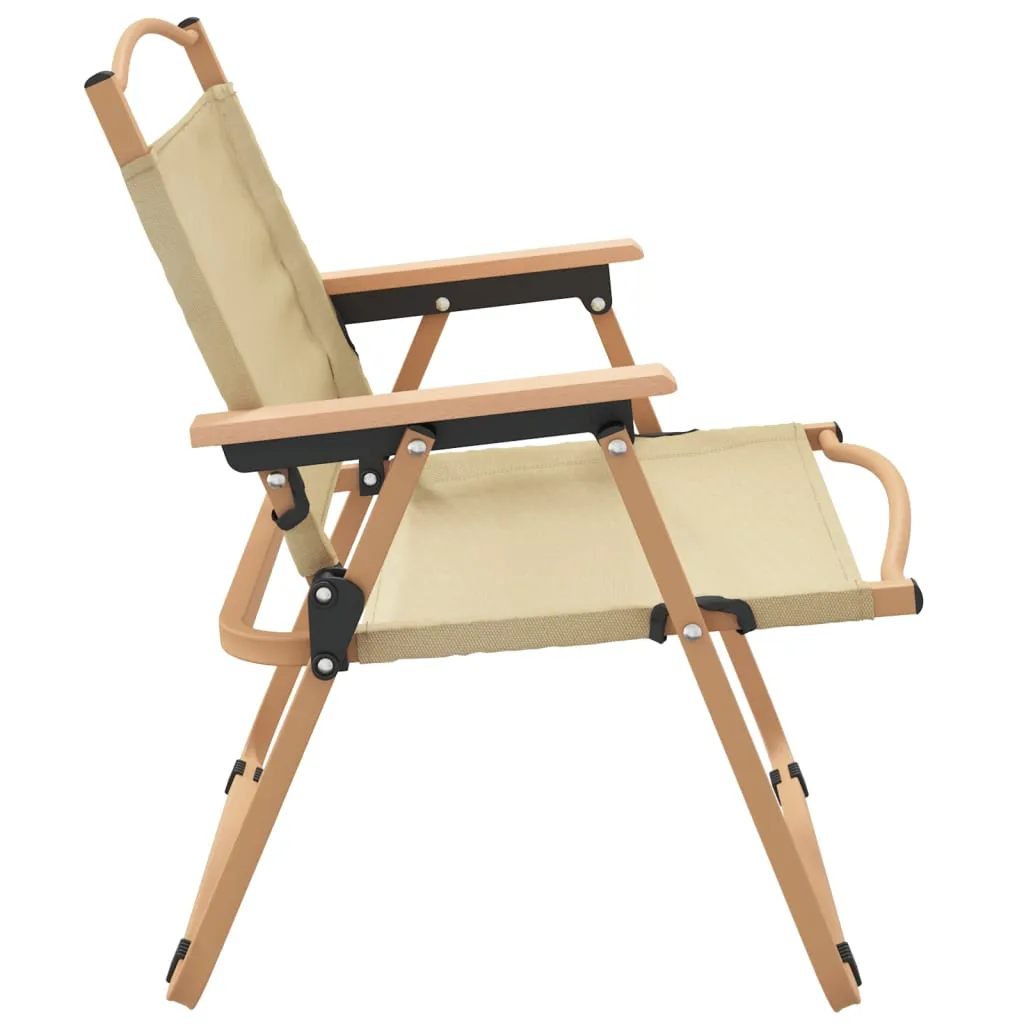 Camping Chair 2 Pcs Outdoor Folding Camping Beach Chair Oxford Fabric