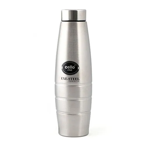 Cello Water Bottle, Stainless Steel, Fino, 1 Litre, Set of 4
