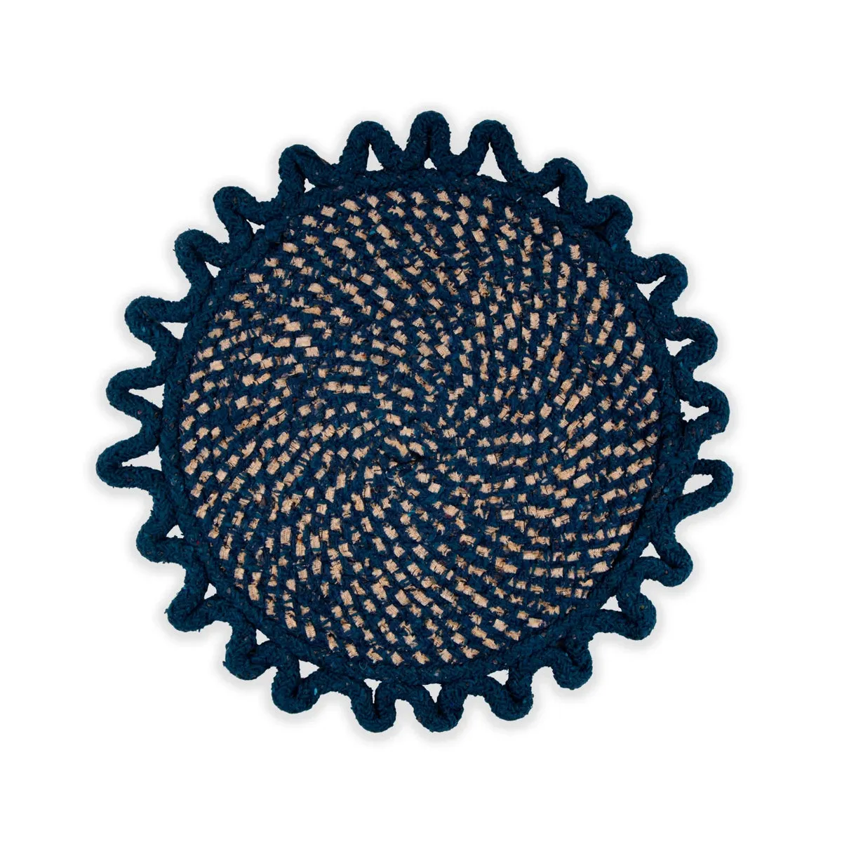 Doormat - 15 Inches | Round Shape Welcome Mat/ Entrance Mat for Home Decor/ Assorted Design & Colour