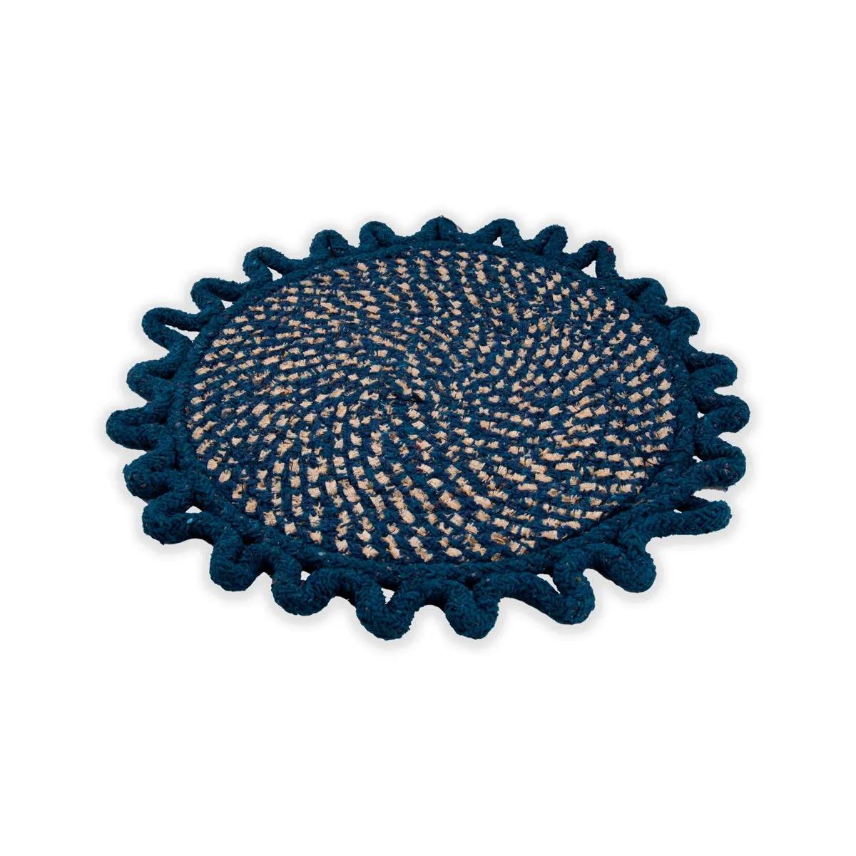 Doormat - 15 Inches | Round Shape Welcome Mat/ Entrance Mat for Home Decor/ Assorted Design & Colour