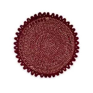 Doormat - 15 Inches | Round Shape Welcome Mat/ Entrance Mat for Home Decor/ Assorted Design & Colour