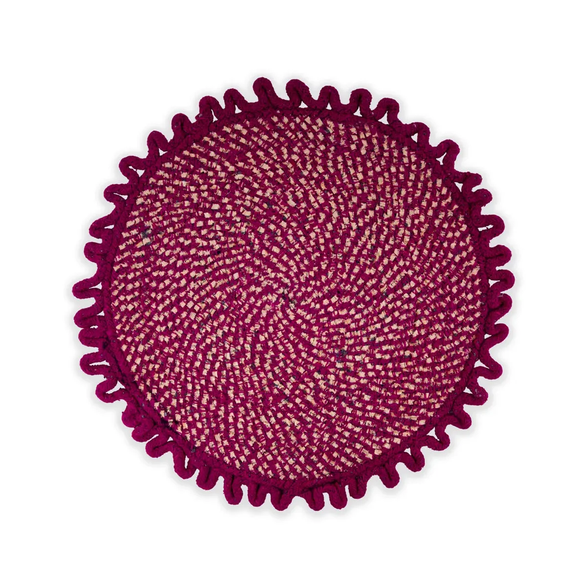 Doormat - 15 Inches | Round Shape Welcome Mat/ Entrance Mat for Home Decor/ Assorted Design & Colour