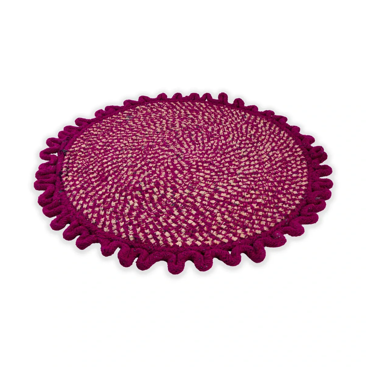 Doormat - 15 Inches | Round Shape Welcome Mat/ Entrance Mat for Home Decor/ Assorted Design & Colour