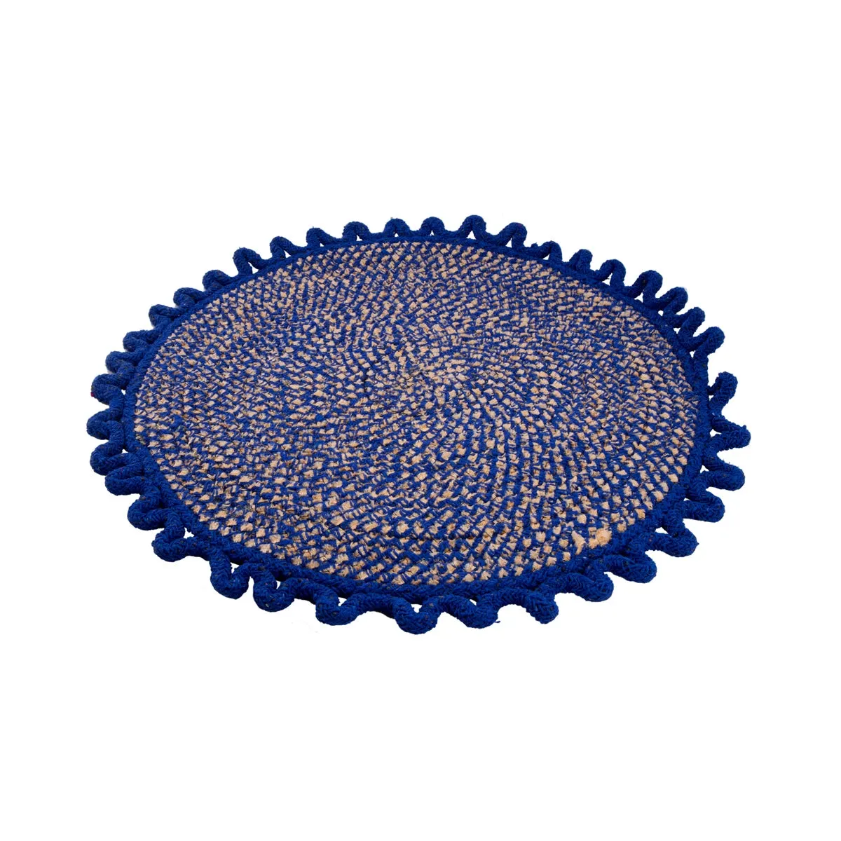 Doormat - 15 Inches | Round Shape Welcome Mat/ Entrance Mat for Home Decor/ Assorted Design & Colour