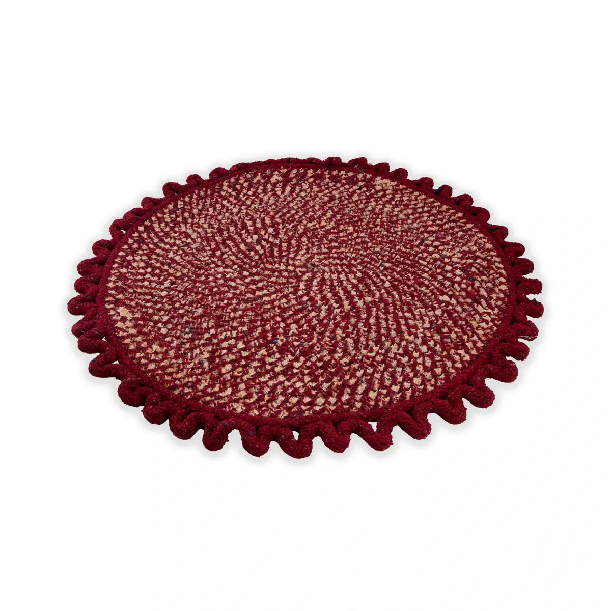 Doormat - 15 Inches | Round Shape Welcome Mat/ Entrance Mat for Home Decor/ Assorted Design & Colour