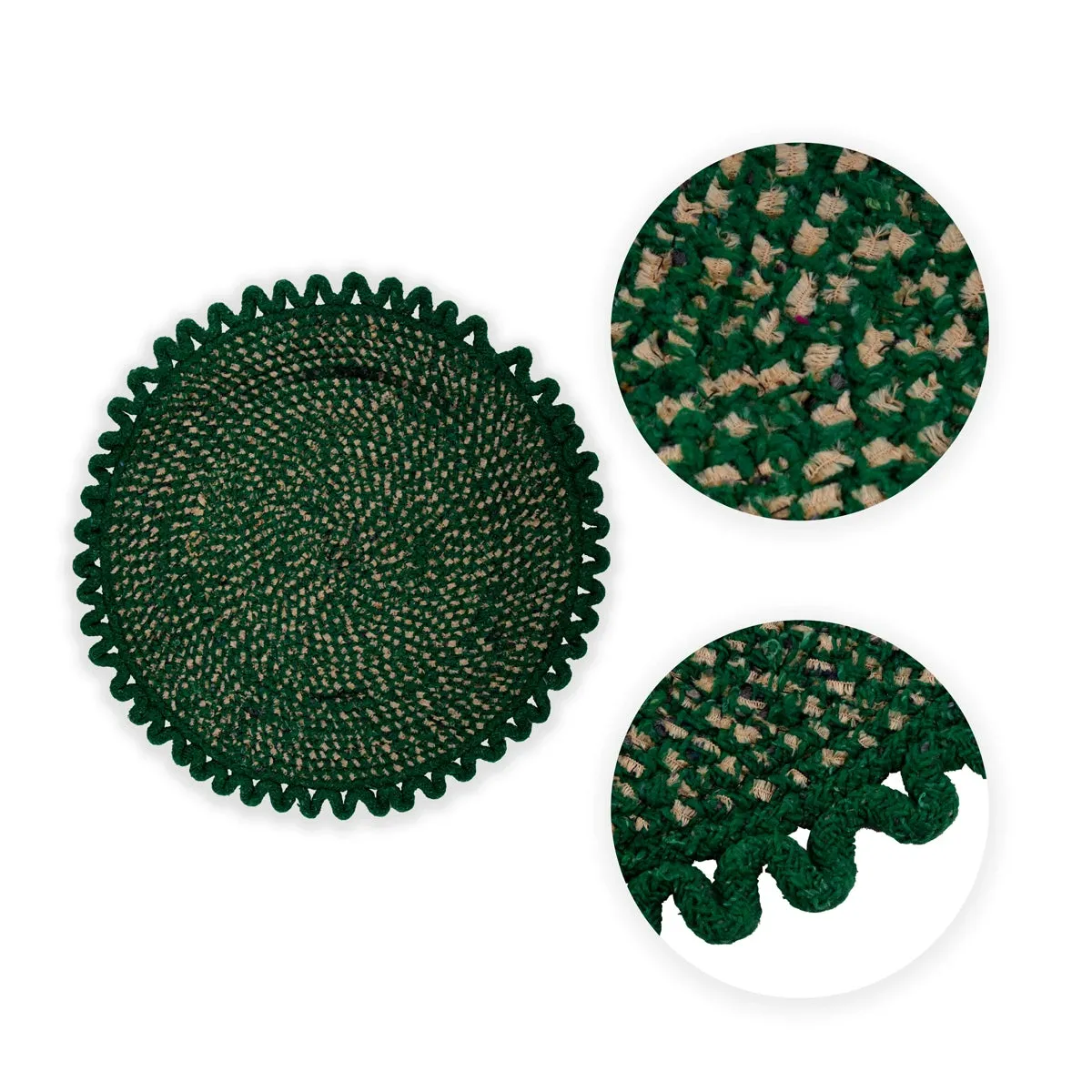 Doormat - 15 Inches | Round Shape Welcome Mat/ Entrance Mat for Home Decor/ Assorted Design & Colour