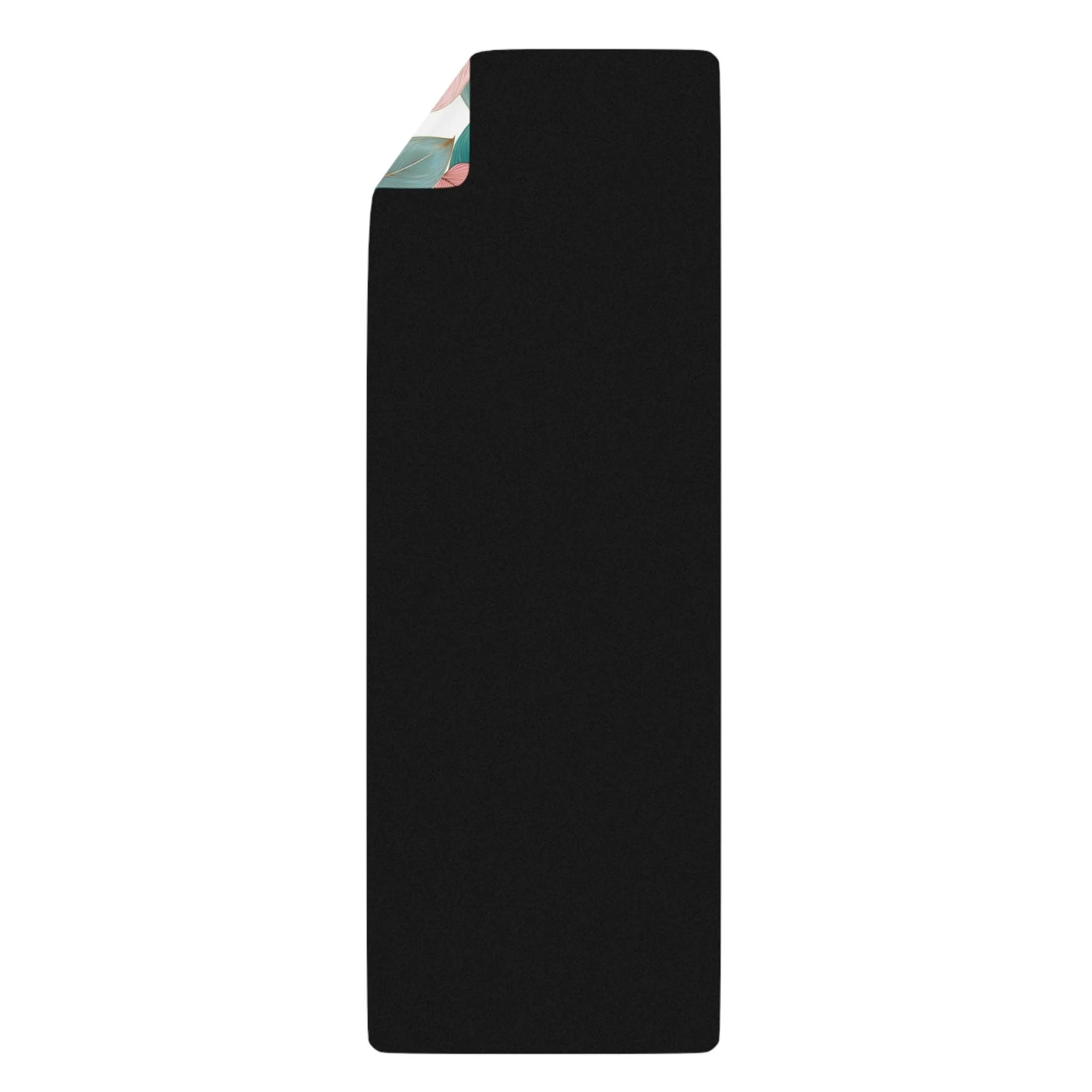 Elegant Botanical Microfiber Yoga Mat - Superior Grip for Maximum Comfort