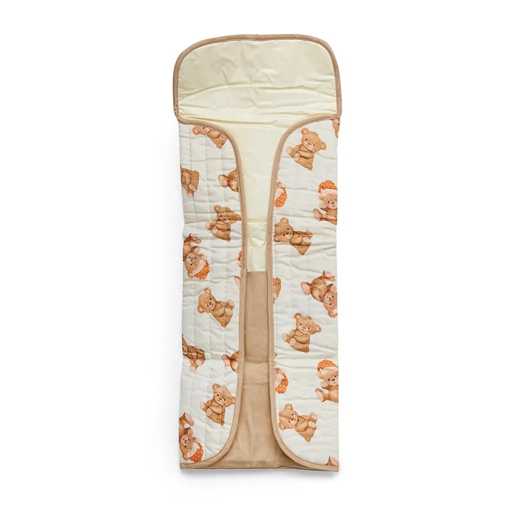 Fancy Fluff Organic Portable Changing Mat  - Cuddle Bear