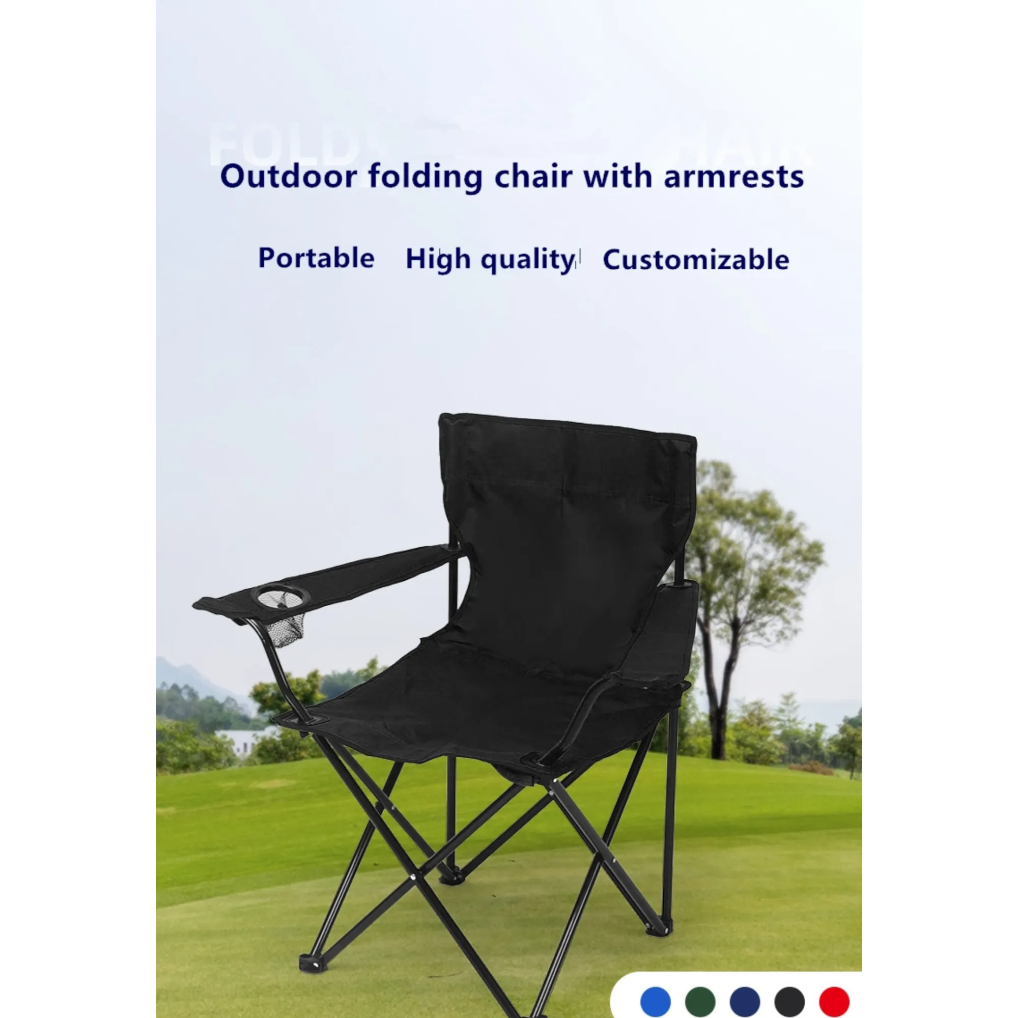 Foldable And Ultra Light Camping Chair With Bottle Holder Jg20375294