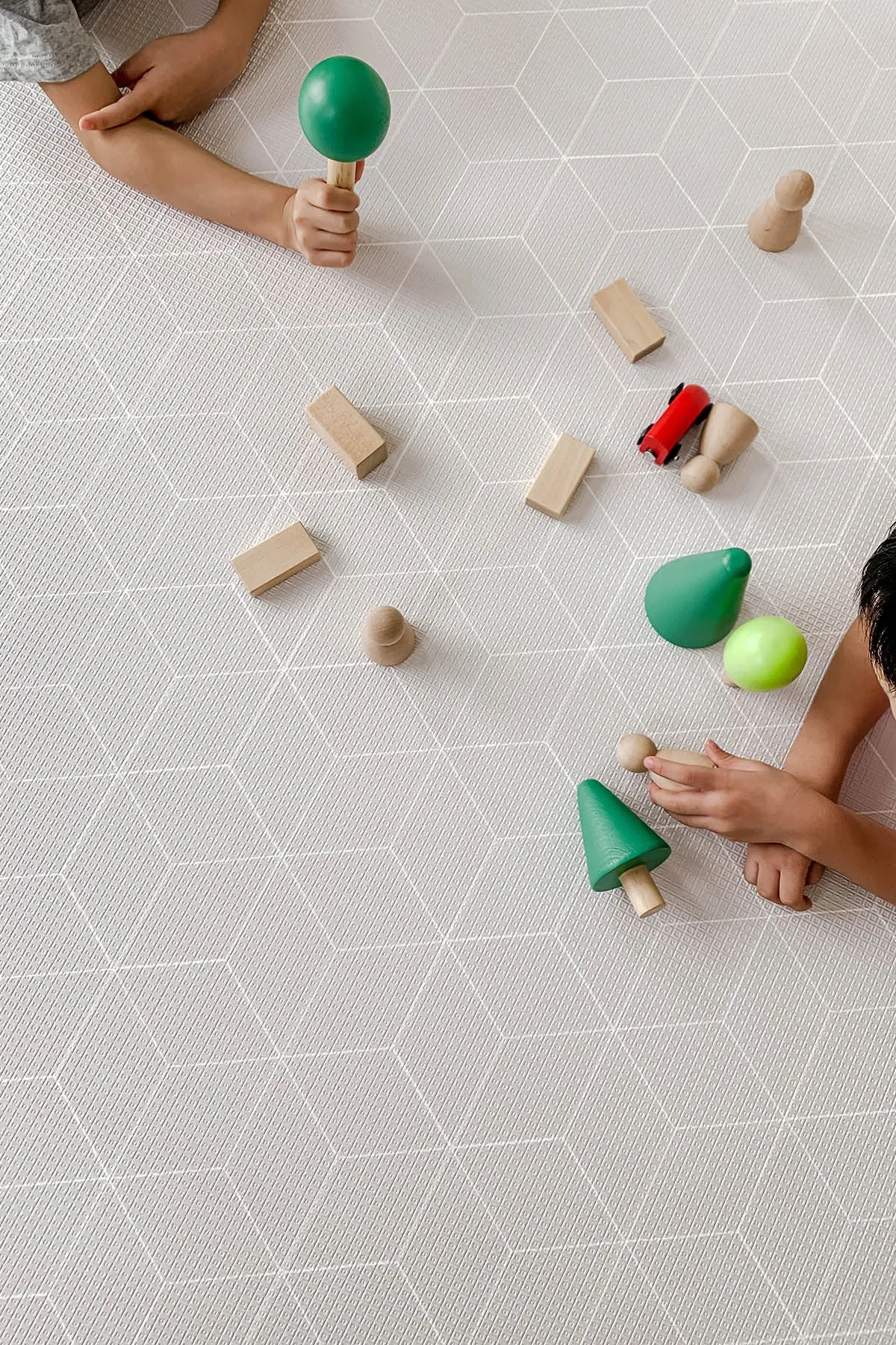 Gingerbubs Rimba Play Mat Round - Mint Green (140cm x 1.5cm)