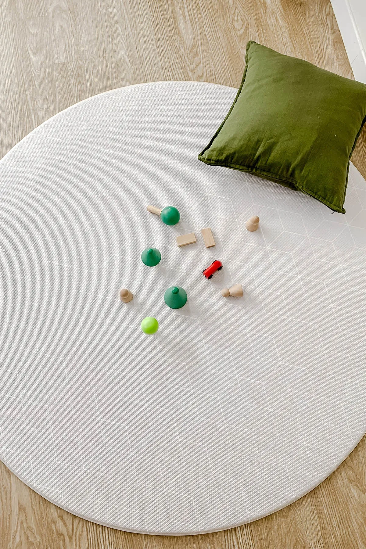 Gingerbubs Rimba Play Mat Round - Mint Green (140cm x 1.5cm)