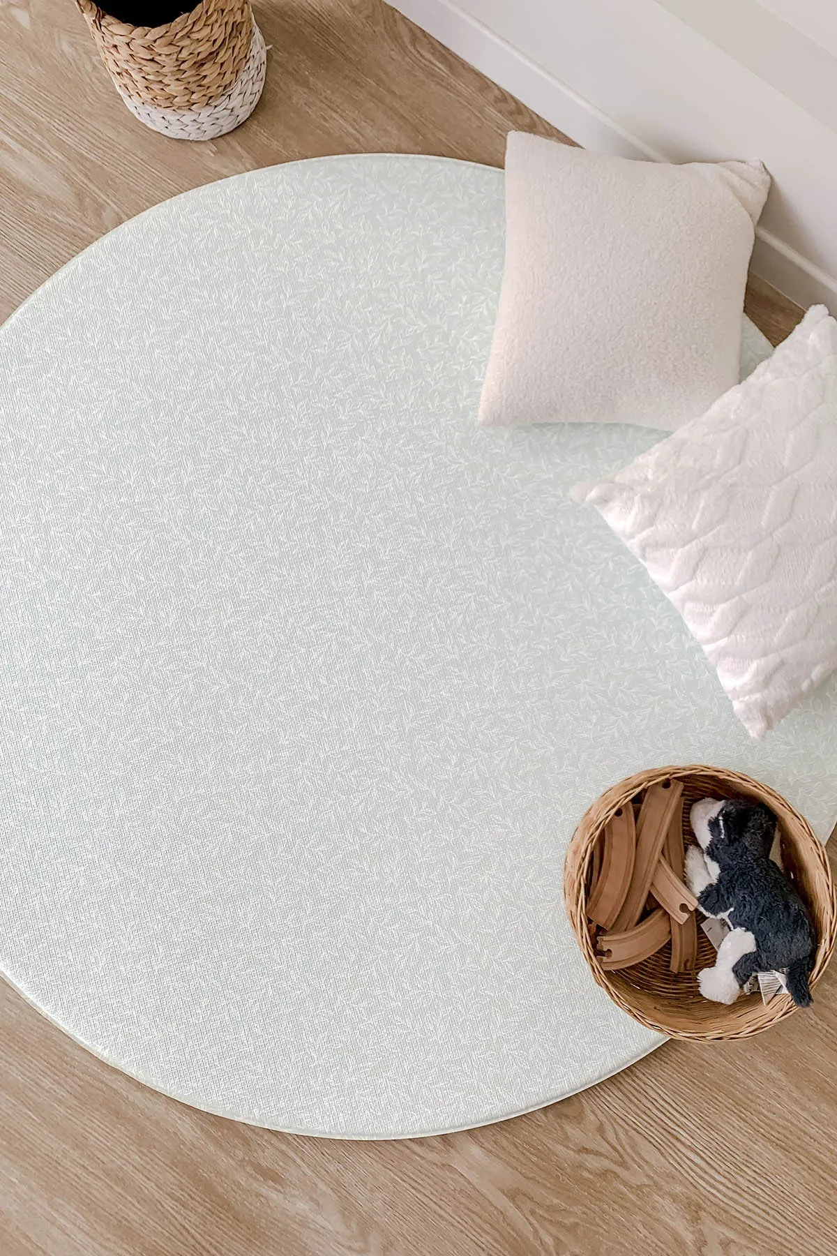 Gingerbubs Rimba Play Mat Round - Mint Green (140cm x 1.5cm)