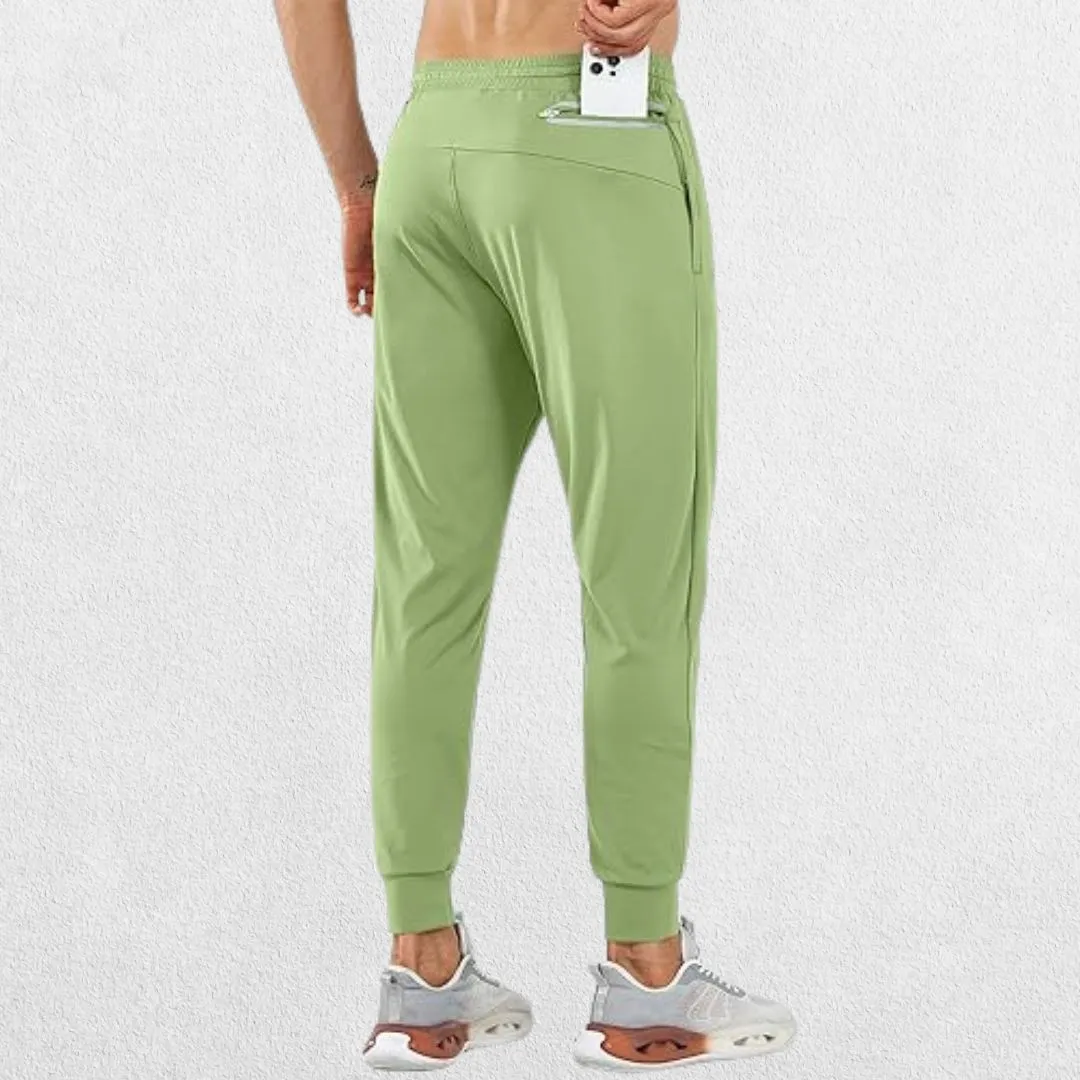 GPW Men's Lightweight Trousers with Zipper Pockets for Athletic Workouts