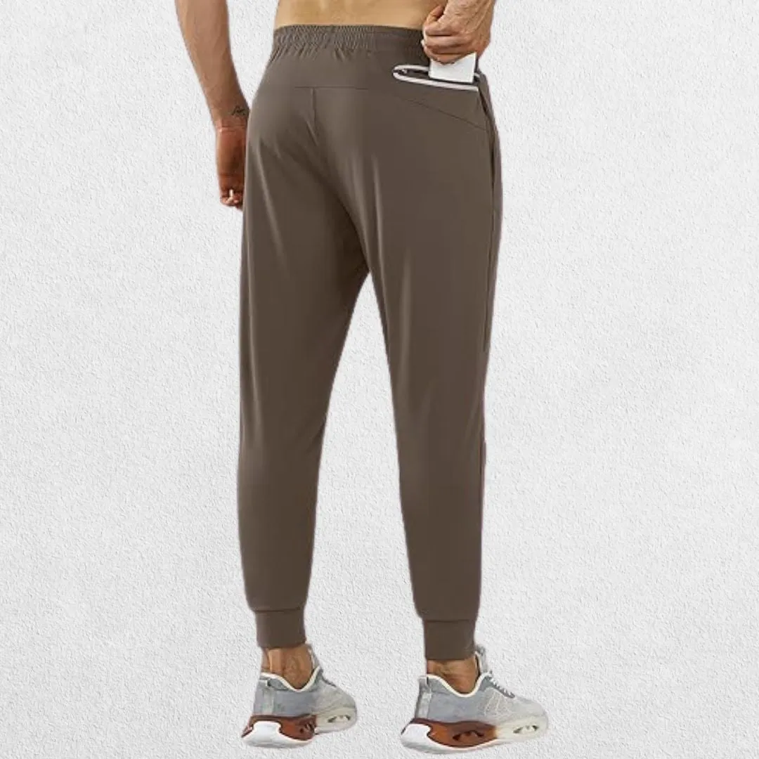 GPW Men's Lightweight Trousers with Zipper Pockets for Athletic Workouts