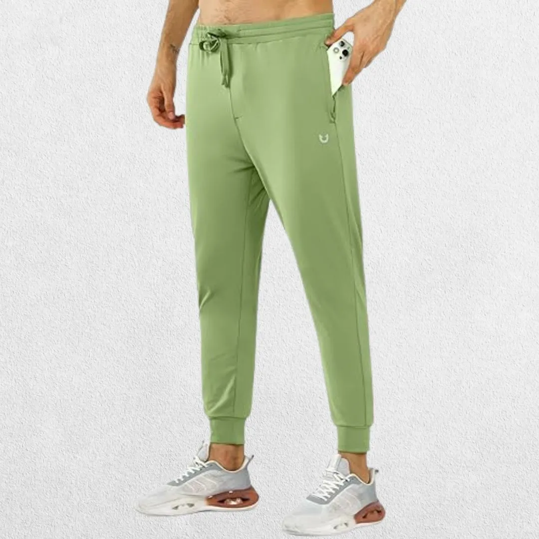 GPW Men's Lightweight Trousers with Zipper Pockets for Athletic Workouts