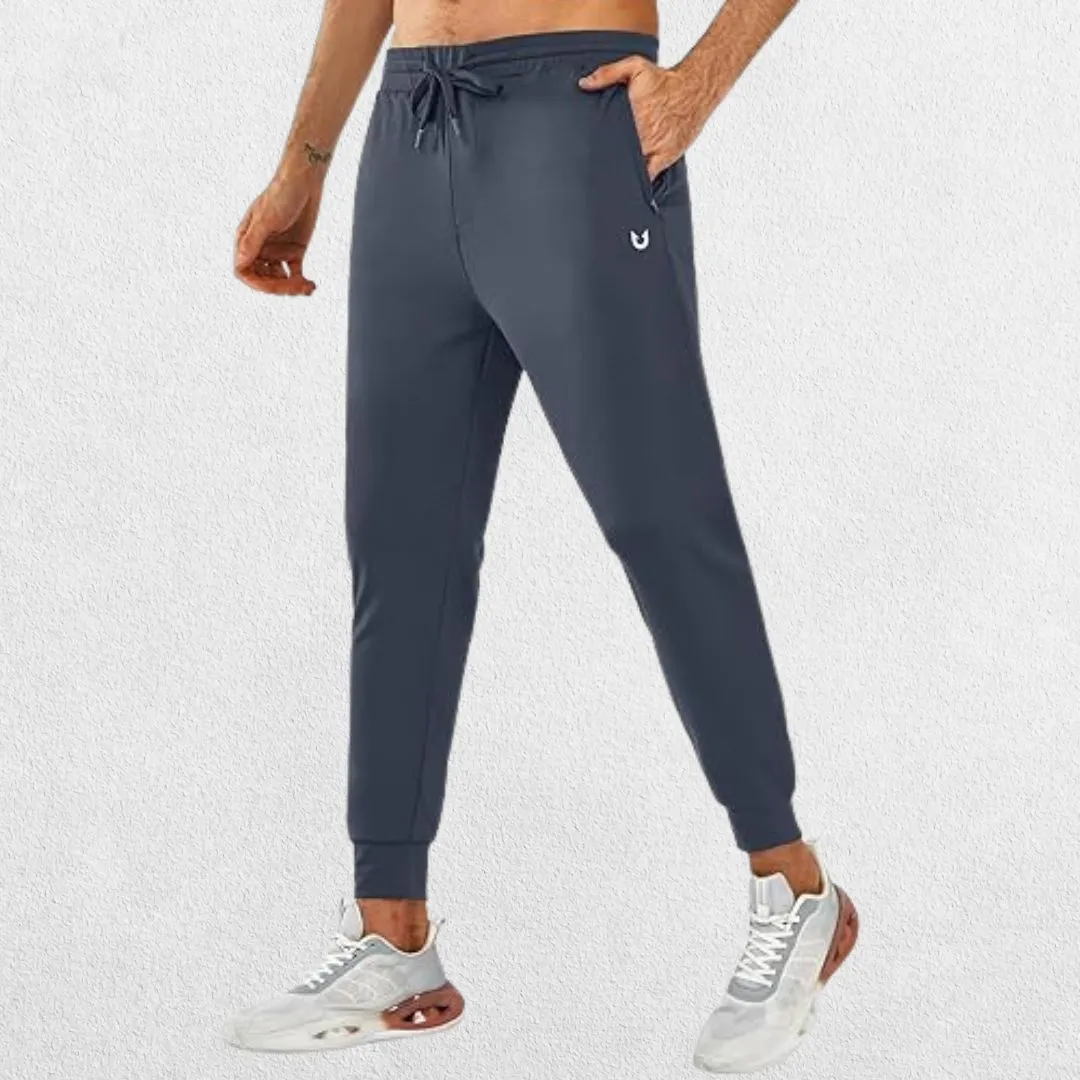 GPW Men's Lightweight Trousers with Zipper Pockets for Athletic Workouts