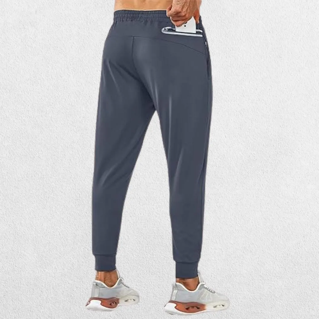 GPW Men's Lightweight Trousers with Zipper Pockets for Athletic Workouts