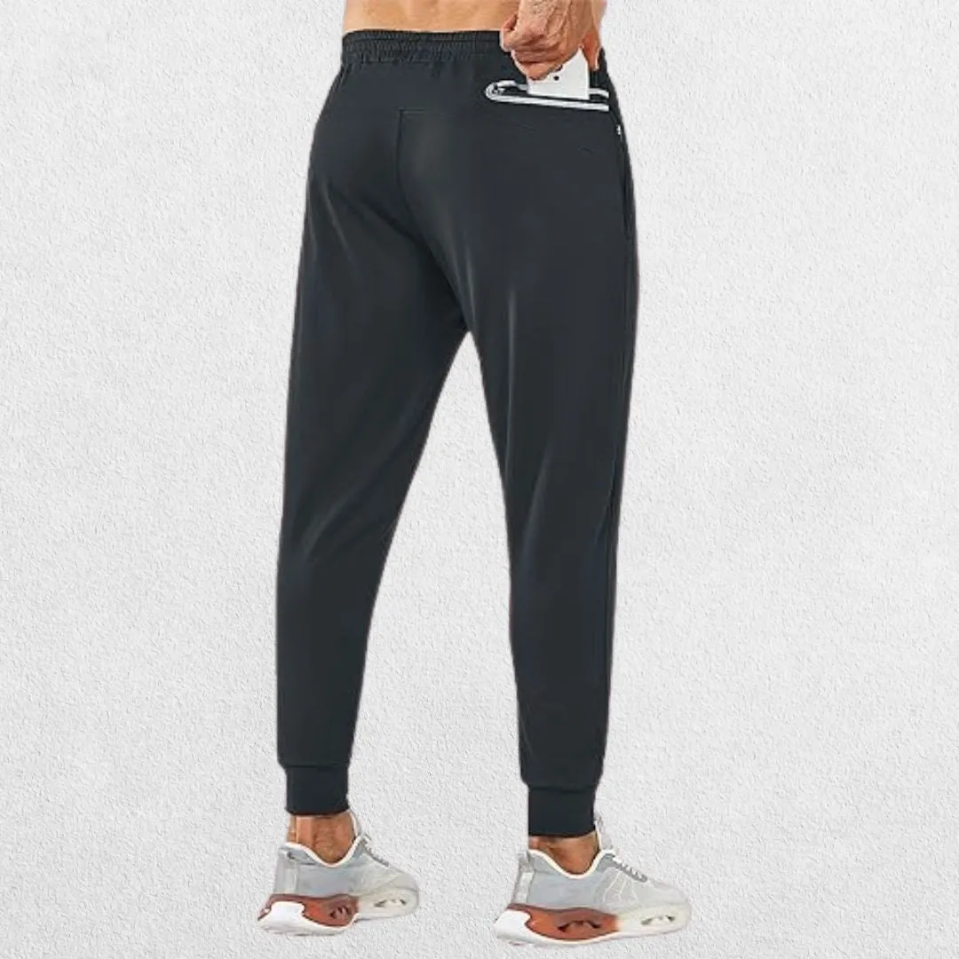 GPW Men's Lightweight Trousers with Zipper Pockets for Athletic Workouts
