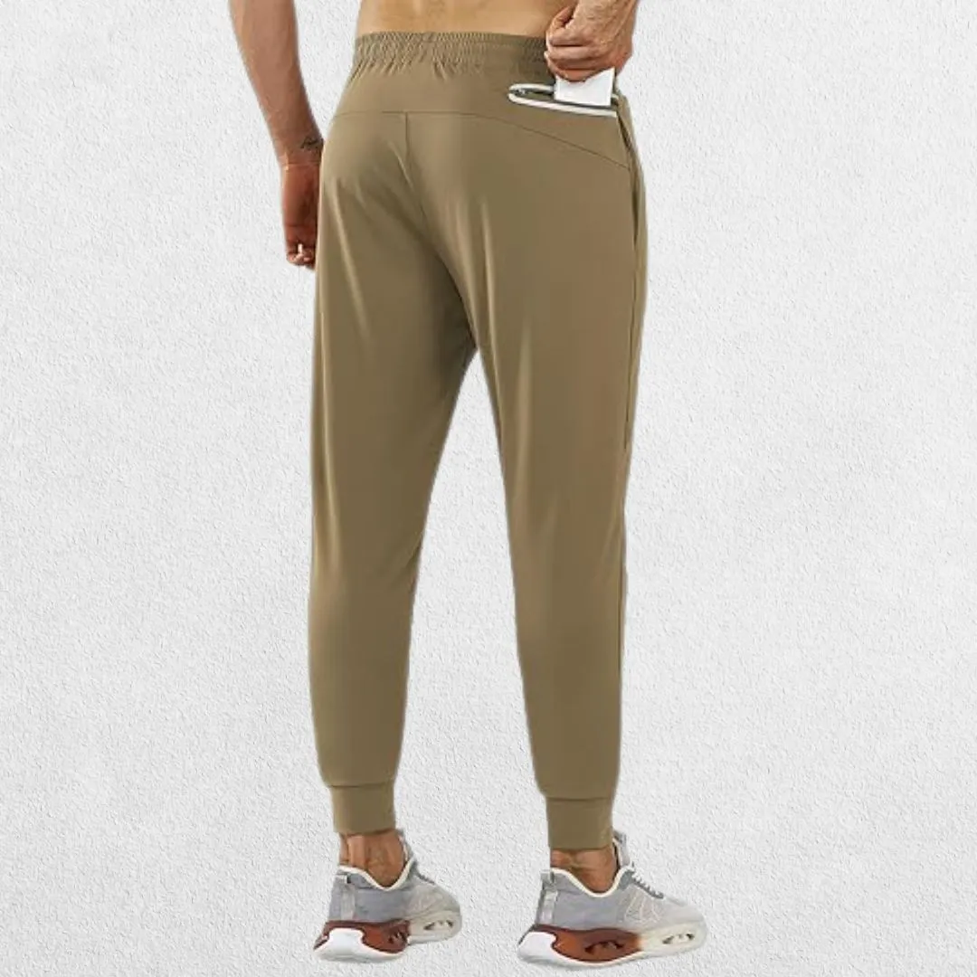 GPW Men's Lightweight Trousers with Zipper Pockets for Athletic Workouts