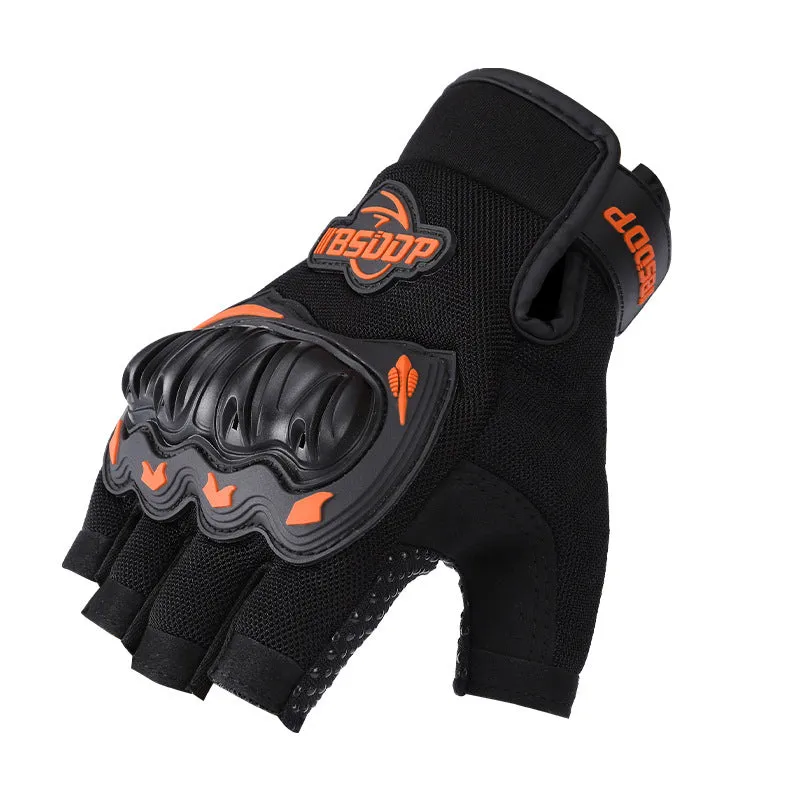 Lycra Meshed Protective Fingerless Gloves