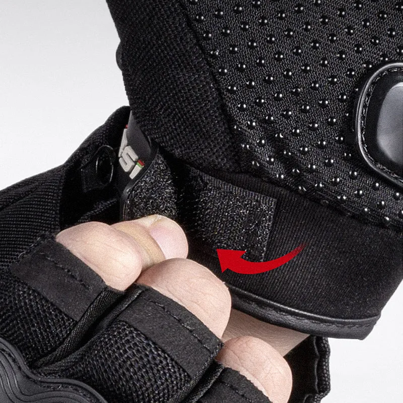 Lycra Meshed Protective Fingerless Gloves