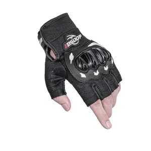 Lycra Meshed Protective Fingerless Gloves