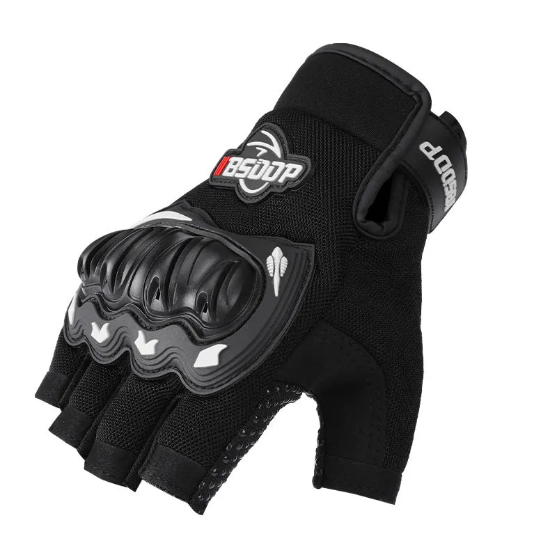 Lycra Meshed Protective Fingerless Gloves