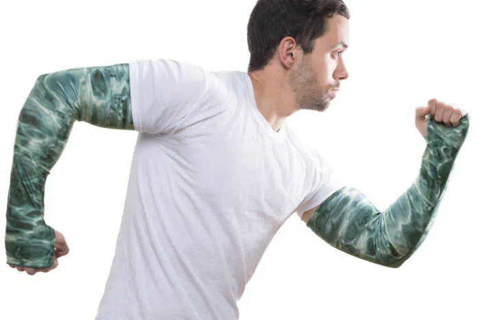 Mens Adjustable Arm Sleeves UV Sun Protection | Aqua Design