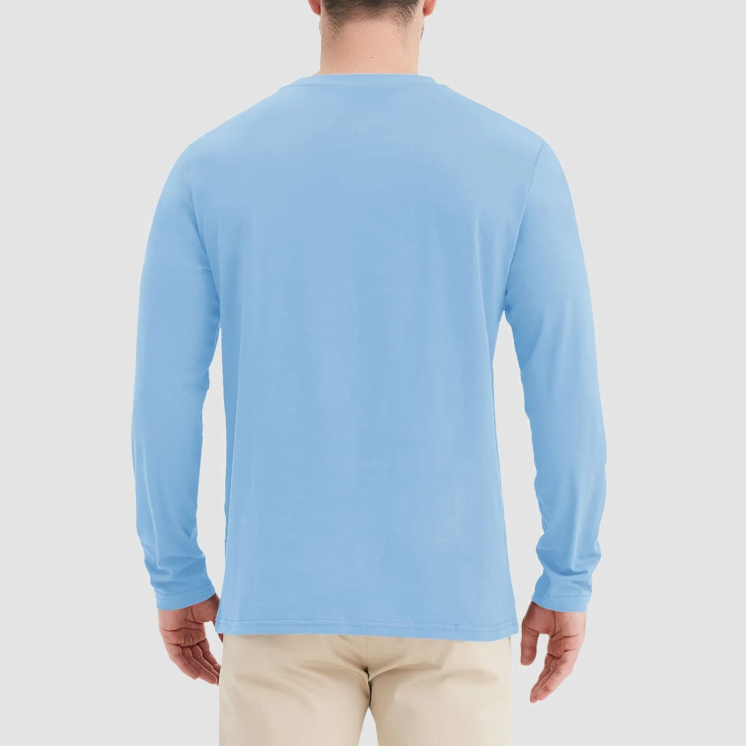 Men's Crew Neck Long Sleeve Shirt Quick Dry Sports Shirt