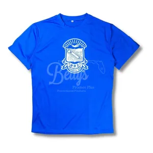 Phi Beta Sigma ΦΒΣ Shield Performance Moisture Wicking Screen Printed Workout T-Shirt