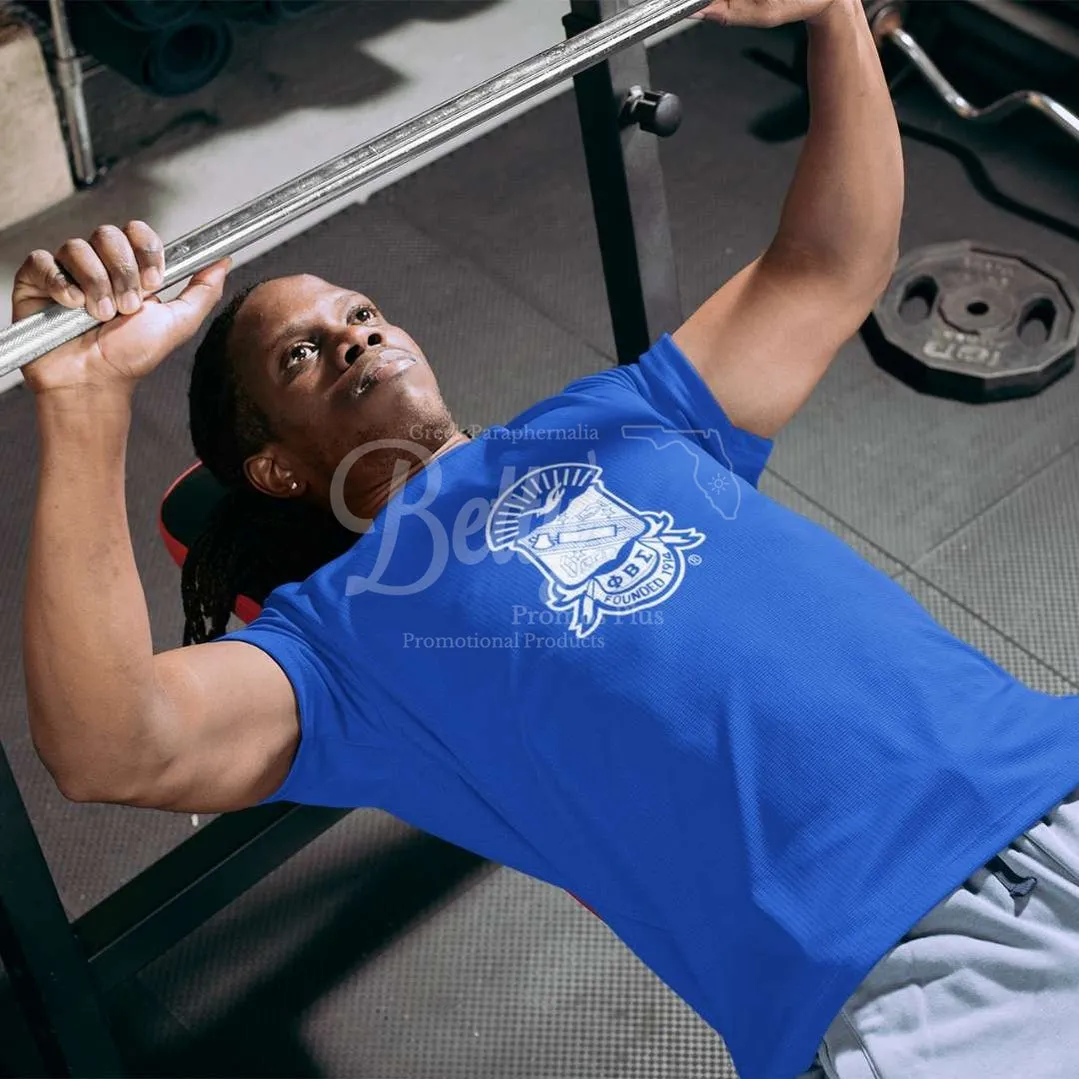 Phi Beta Sigma ΦΒΣ Shield Performance Moisture Wicking Screen Printed Workout T-Shirt