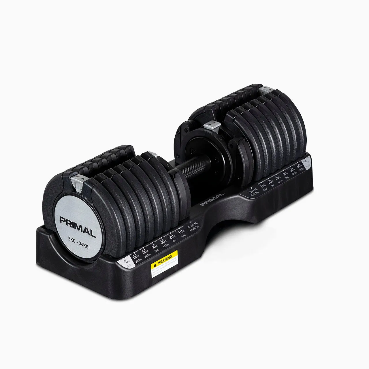 Primal Personal Series 34kg Adjustable Dumbbell (Pair) With Stand